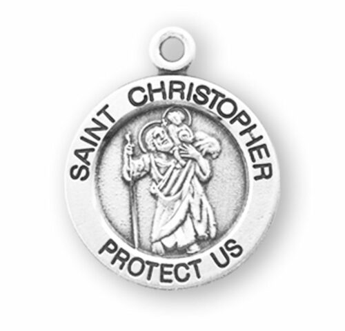 Patron Saint Christopher Round Sterling Silver Medal - Image 2