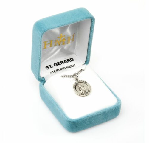 Patron Saint Gerard Round Sterling Silver Medal - Image 4
