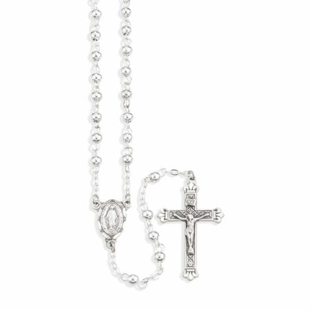 Spiral Corrugated Sterling Rosary