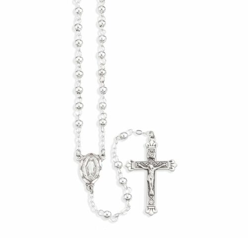 Spiral Corrugated Sterling Rosary