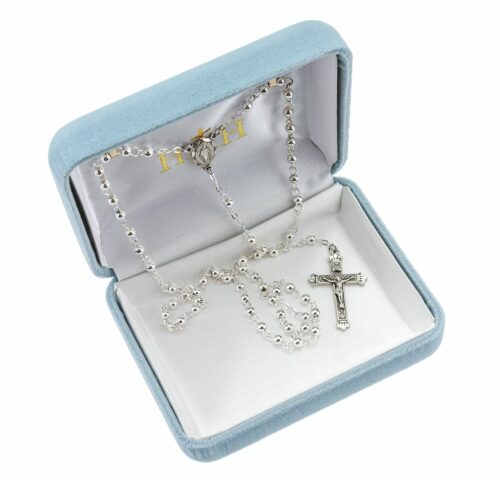 Spiral Corrugated Sterling Rosary - Image 2