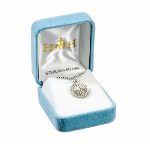 Our Lady of Fatima Round Sterling Silver Medal - Image 4