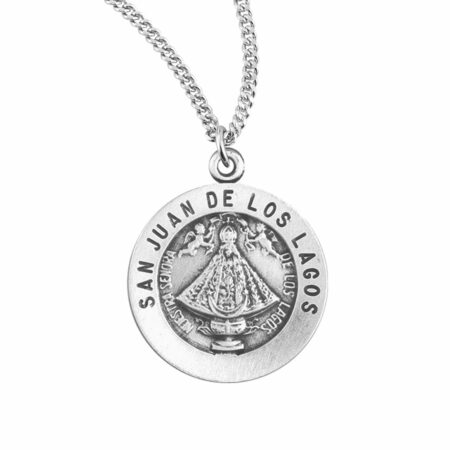 Virgin De San Juan Round Sterling Silver Medal