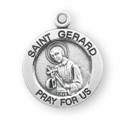 Patron Saint Gerard Round Sterling Silver Medal - Image 2
