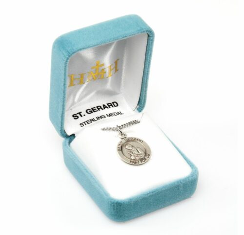 Patron Saint Gerard Round Sterling Silver Medal - Image 4