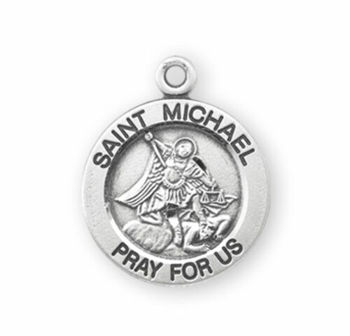 Patron Saint Michael Round Sterling Silver Medal - Image 2