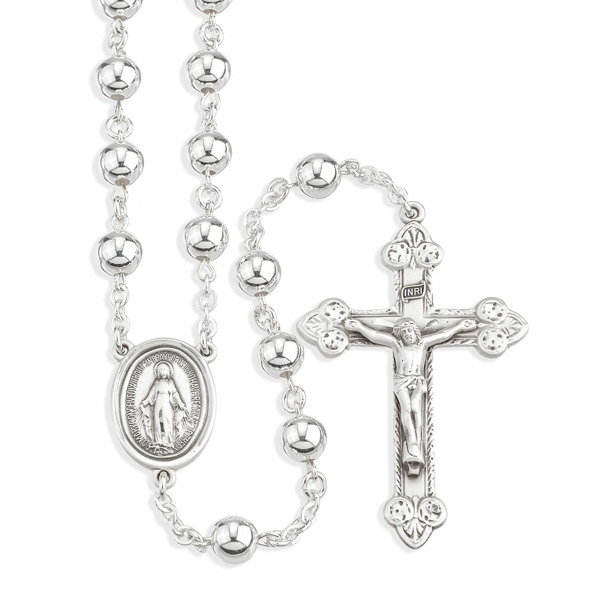 High Polished Sterling Silver Rosary - Buy Religious Catholic Store