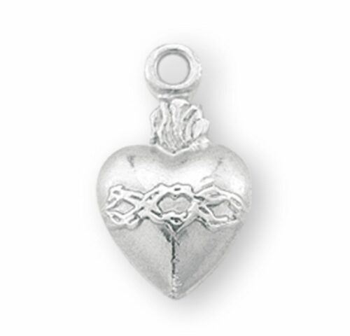 Sterling Silver Sacred Heart Medal - Image 2