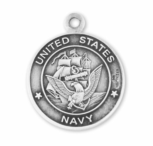 Sterling Silver Navy Medal with St. Michael on Reverse Side - Image 2