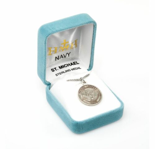 Sterling Silver Navy Medal with St. Michael on Reverse Side - Image 4
