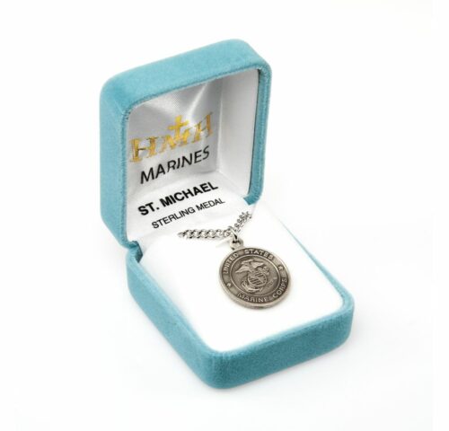 Sterling Silver Marines Medal with St. Michael on Reverse Side - Image 4