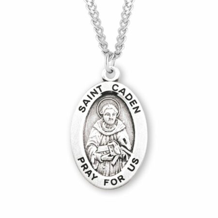 Patron Saint Caden Oval Sterling Silver Medal