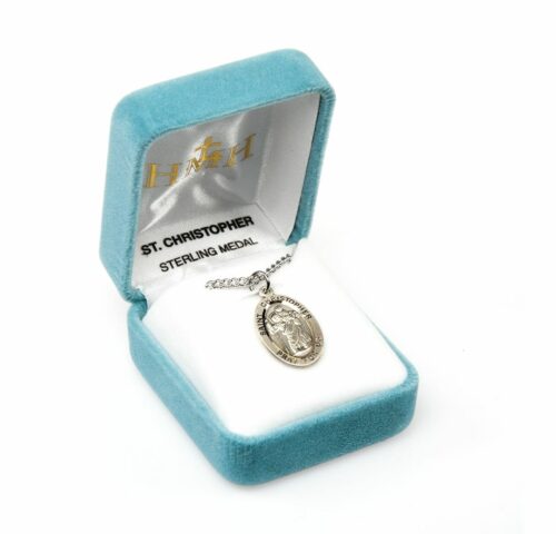Patron Saint Christopher Oval Sterling Silver Medal - Image 4