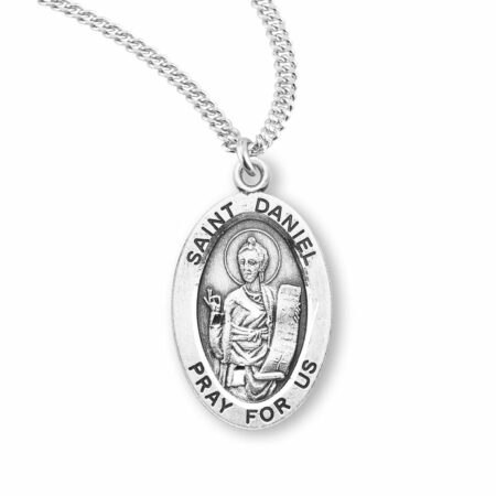 Patron Saint Daniel Oval Sterling Silver Medal