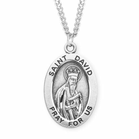 Patron Saint David Oval Sterling Silver Medal
