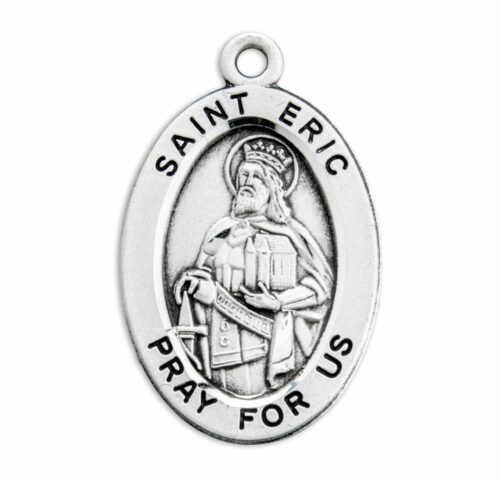 Patron Saint Eric Oval Sterling Silver Medal - Image 2
