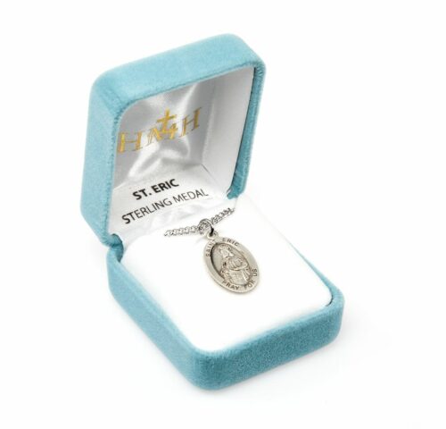 Patron Saint Eric Oval Sterling Silver Medal - Image 4