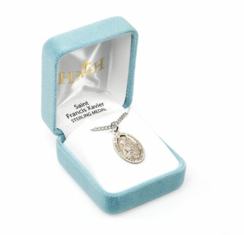 Patron Saint Francis Xavier Oval Sterling Silver Medal - Image 4