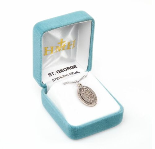 Patron Saint George Oval Sterling Silver Medal - Image 4