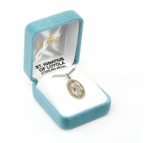 Patron Saint Ignatius of Loyola Oval Sterling Silver Medal - Image 4