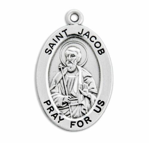 Patron Saint Jacob Oval Sterling Silver Medal - Image 2
