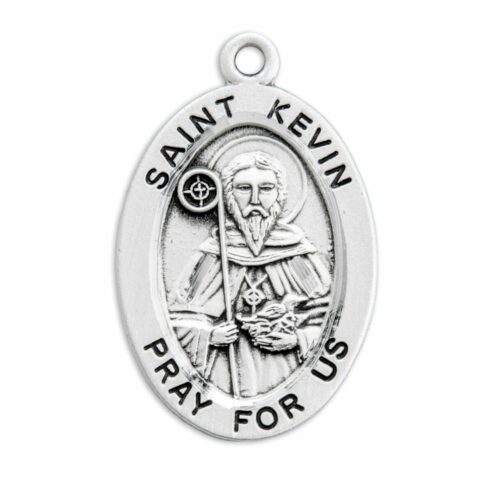 Patron Saint Kevin Oval Sterling Silver Medal - Image 2