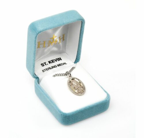 Patron Saint Kevin Oval Sterling Silver Medal - Image 4