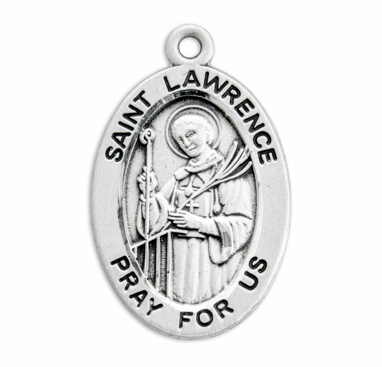 Patron Saint Lawrence Oval Sterling Silver Medal - Buy Religious ...