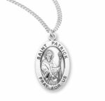 Patron Saint Patrick Oval Sterling Silver Medal