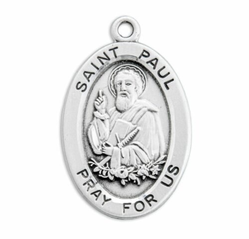 Patron Saint Paul Oval Sterling Silver Medal - Image 2