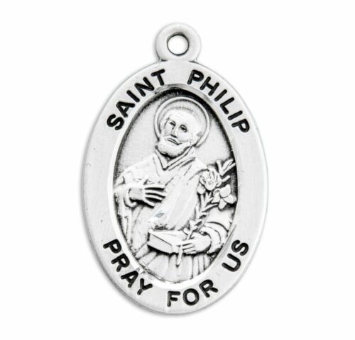 Patron Saint Philip Oval Sterling Silver Medal - Image 2