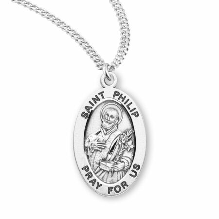 Patron Saint Philip Oval Sterling Silver Medal
