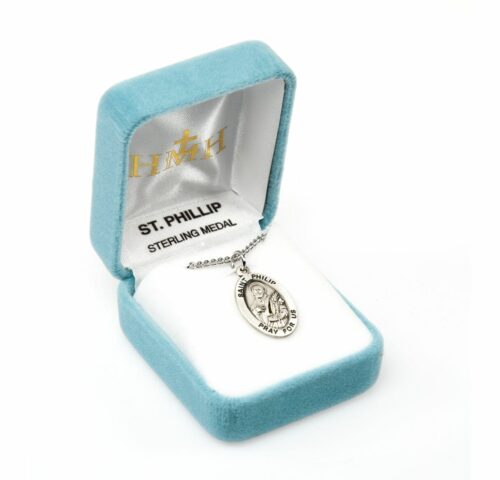 Patron Saint Philip Oval Sterling Silver Medal - Image 4