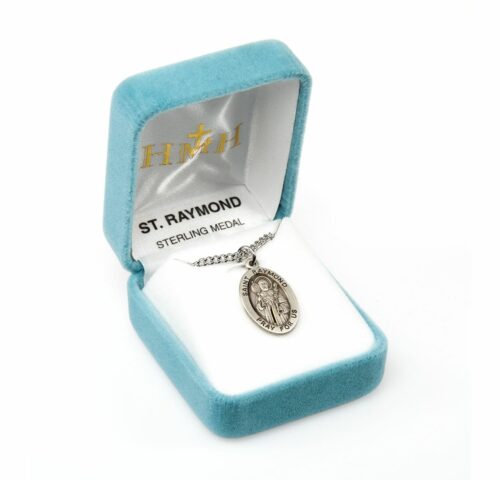 Patron Saint Raymond Oval Sterling Silver Medal - Image 4