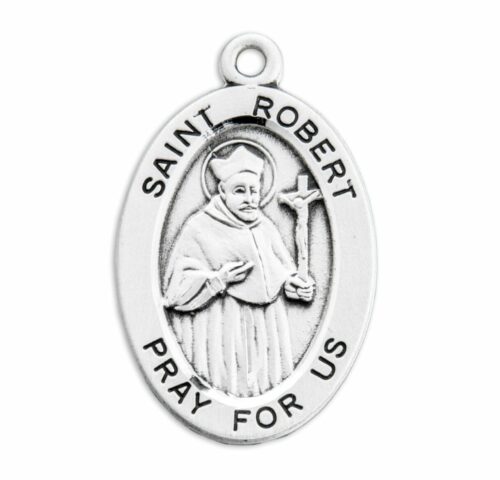 Patron Saint Robert Oval Sterling Silver Medal - Image 2
