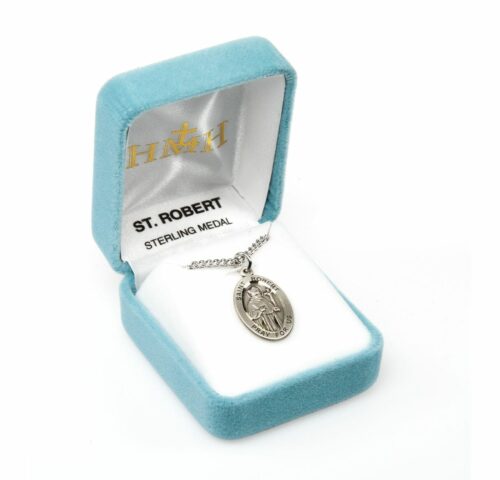 Patron Saint Robert Oval Sterling Silver Medal - Image 4