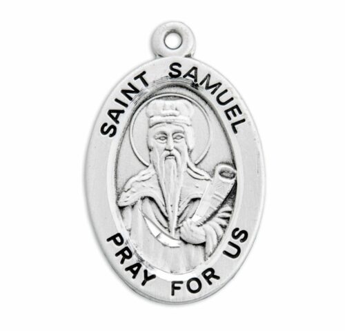 Patron Saint Samuel Oval Sterling Silver Medal - Image 2