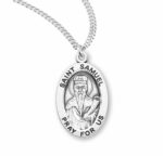 Patron Saint Samuel Oval Sterling Silver Medal