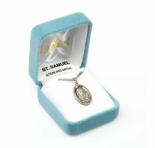 Patron Saint Samuel Oval Sterling Silver Medal - Image 4