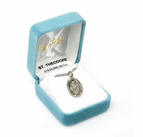 Patron Saint Theodore Oval Sterling Silver Medal - Image 4