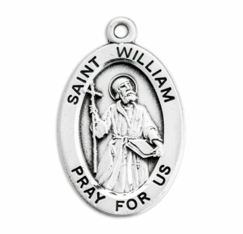 Patron Saint William Oval Sterling Silver Medal - Image 2
