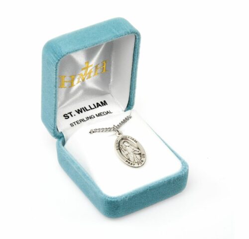 Patron Saint William Oval Sterling Silver Medal - Image 4