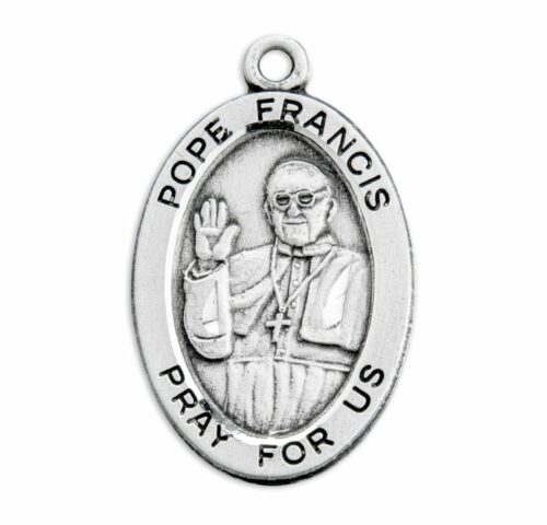 Pope Francis Oval Sterling Silver Medal - Image 2