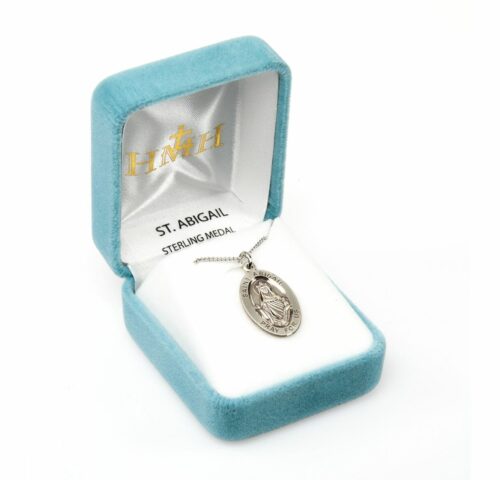 Patron Saint Abigail Oval Sterling Silver Medal - Image 4