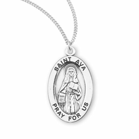 Patron Saint Ava Oval Sterling Silver Medal