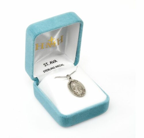 Patron Saint Ava Oval Sterling Silver Medal - Image 4