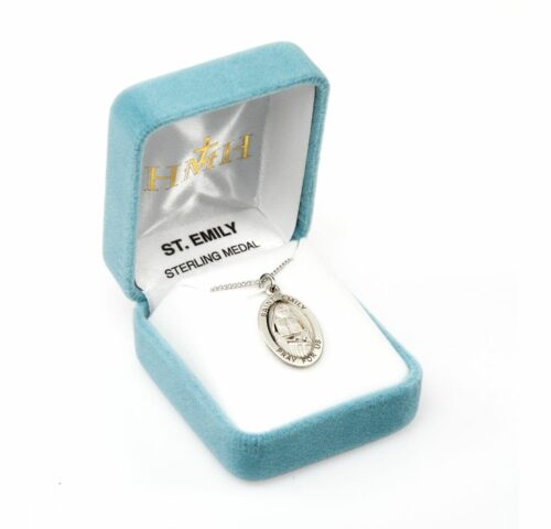 Patron Saint Emily Oval Sterling Silver Medal - Image 4
