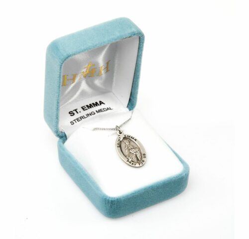Patron Saint Emma Oval Sterling Silver Medal - Image 4