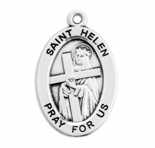 Patron Saint Helen Oval Sterling Silver Medal - Image 2