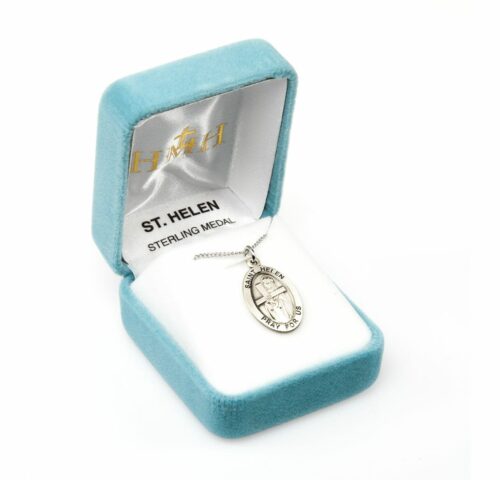 Patron Saint Helen Oval Sterling Silver Medal - Image 4